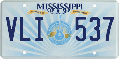 MS license plate VLI537