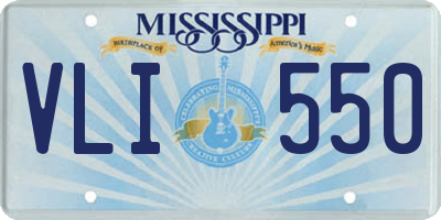 MS license plate VLI550