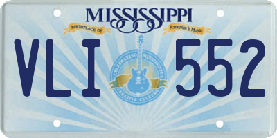 MS license plate VLI552