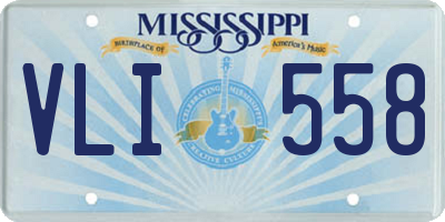 MS license plate VLI558