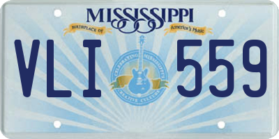 MS license plate VLI559
