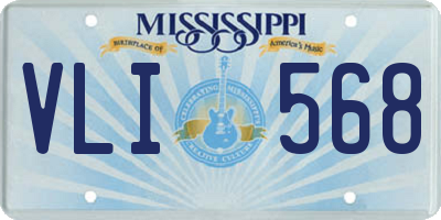 MS license plate VLI568