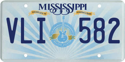 MS license plate VLI582
