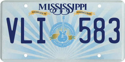 MS license plate VLI583