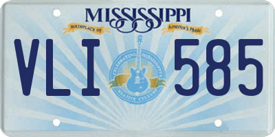 MS license plate VLI585