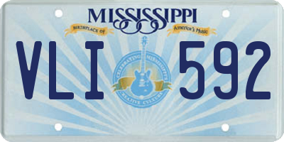 MS license plate VLI592