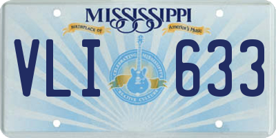 MS license plate VLI633