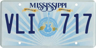 MS license plate VLI717