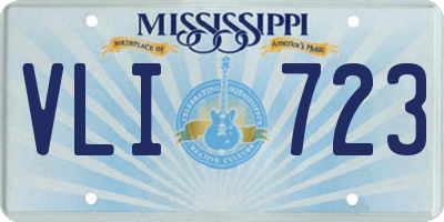 MS license plate VLI723