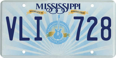 MS license plate VLI728