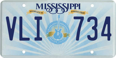 MS license plate VLI734