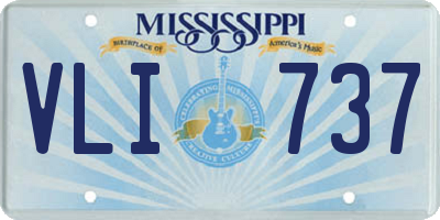 MS license plate VLI737