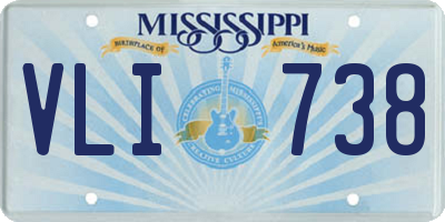 MS license plate VLI738