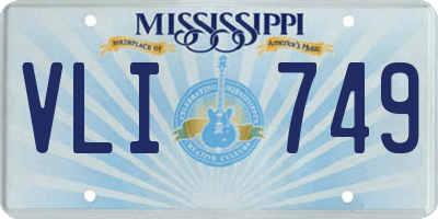 MS license plate VLI749