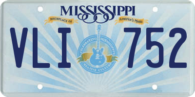 MS license plate VLI752