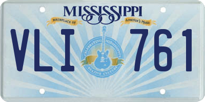 MS license plate VLI761