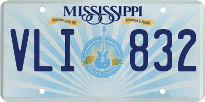 MS license plate VLI832
