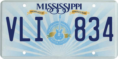 MS license plate VLI834