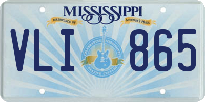 MS license plate VLI865