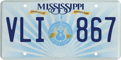 MS license plate VLI867