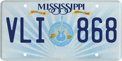 MS license plate VLI868