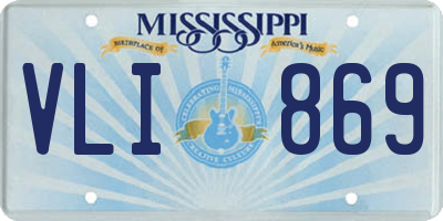 MS license plate VLI869