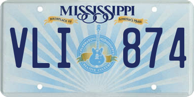 MS license plate VLI874