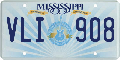 MS license plate VLI908