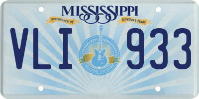 MS license plate VLI933