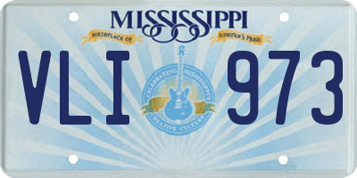 MS license plate VLI973