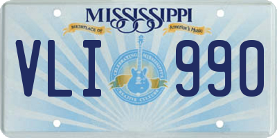MS license plate VLI990