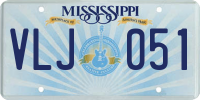 MS license plate VLJ051