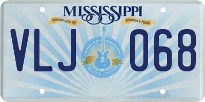 MS license plate VLJ068