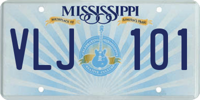 MS license plate VLJ101