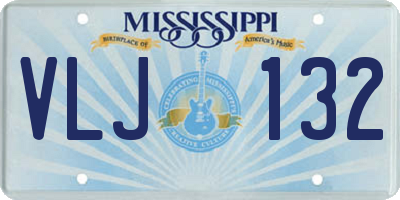 MS license plate VLJ132