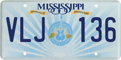 MS license plate VLJ136