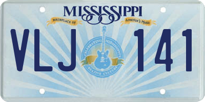 MS license plate VLJ141