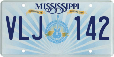 MS license plate VLJ142