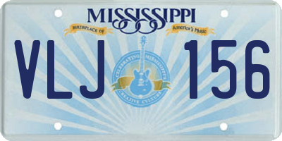 MS license plate VLJ156