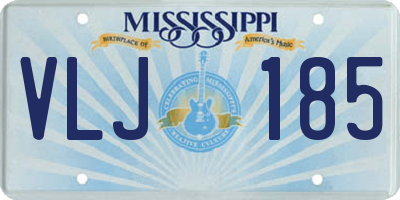MS license plate VLJ185