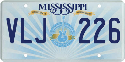 MS license plate VLJ226