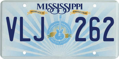 MS license plate VLJ262