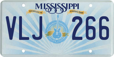 MS license plate VLJ266