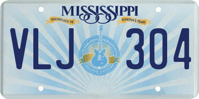 MS license plate VLJ304