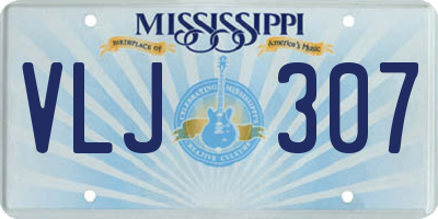 MS license plate VLJ307