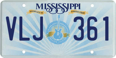 MS license plate VLJ361