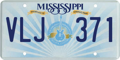 MS license plate VLJ371