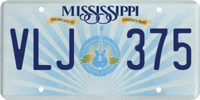 MS license plate VLJ375