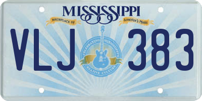 MS license plate VLJ383