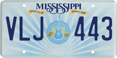 MS license plate VLJ443